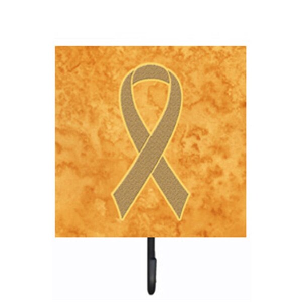 Carolines Treasures 4.25 W x 7 H In. Peach Ribbon for Uterine Cancer Awareness Leash or Key Holder AN1219SH4 - main